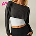 cropped long sleeve shrug